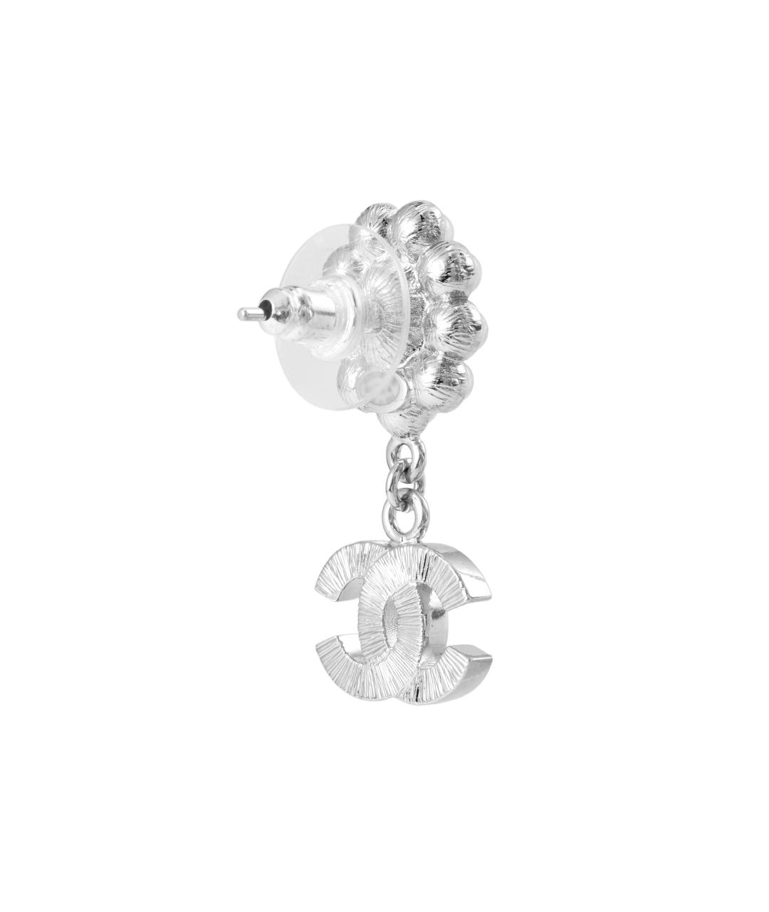 CHANEL Серебряные металлические серьги, фото 3
