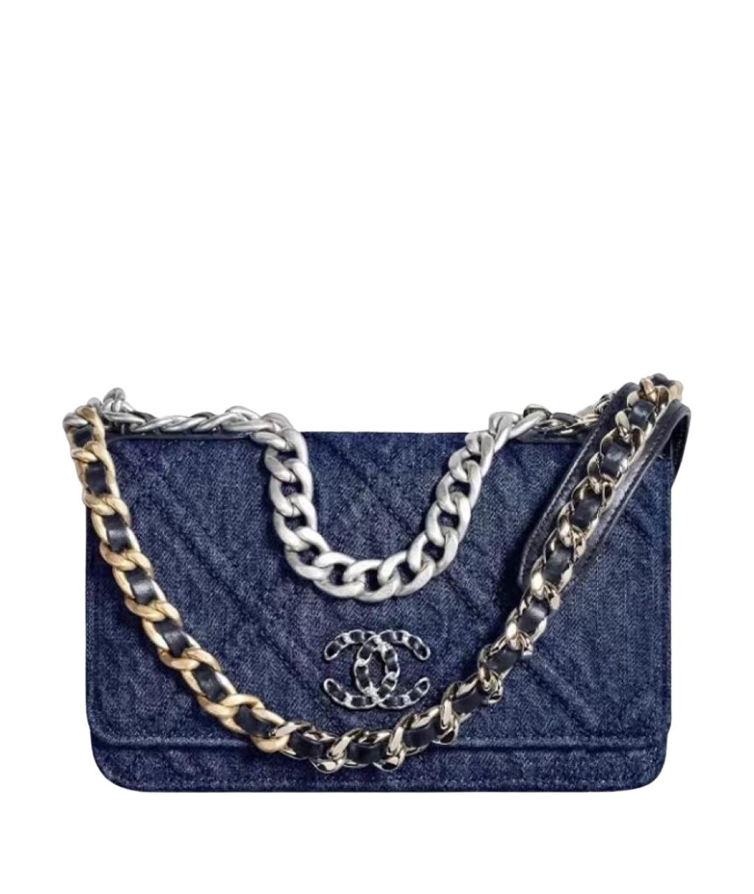 CHANEL Синий кошелек, фото 1