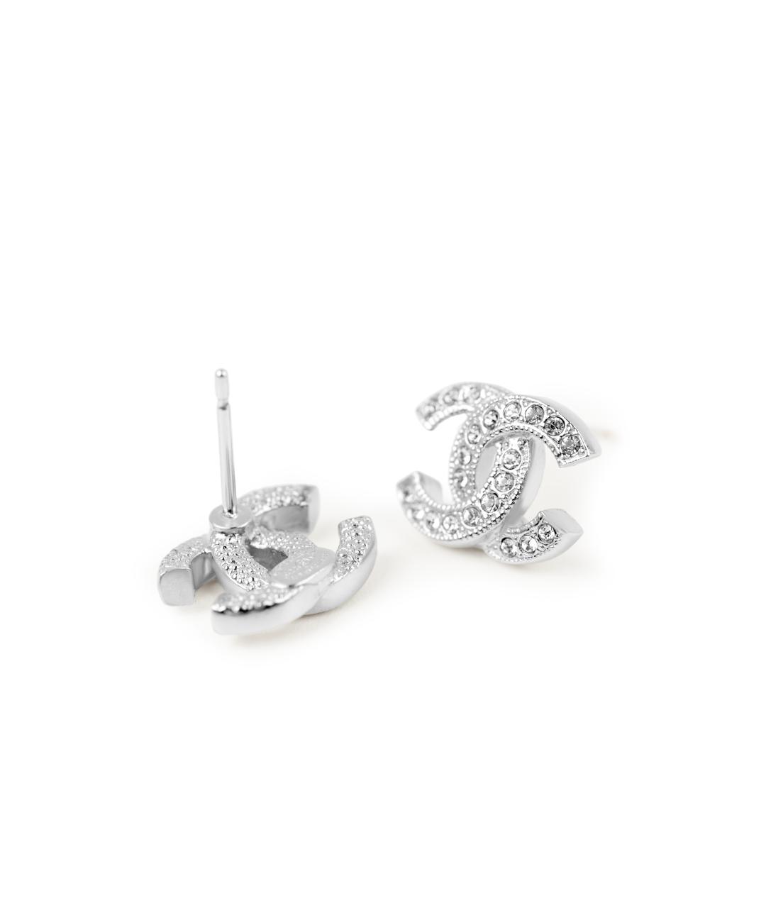 CHANEL Серебряные металлические серьги, фото 3