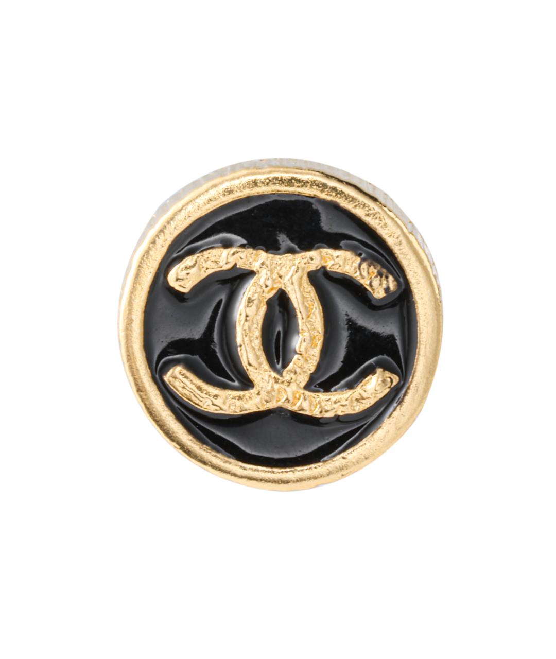 CHANEL Черные металлические серьги, фото 2