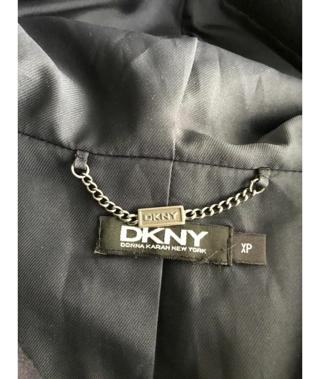 DKNY Темно-синее шерстяное пальто, фото 4