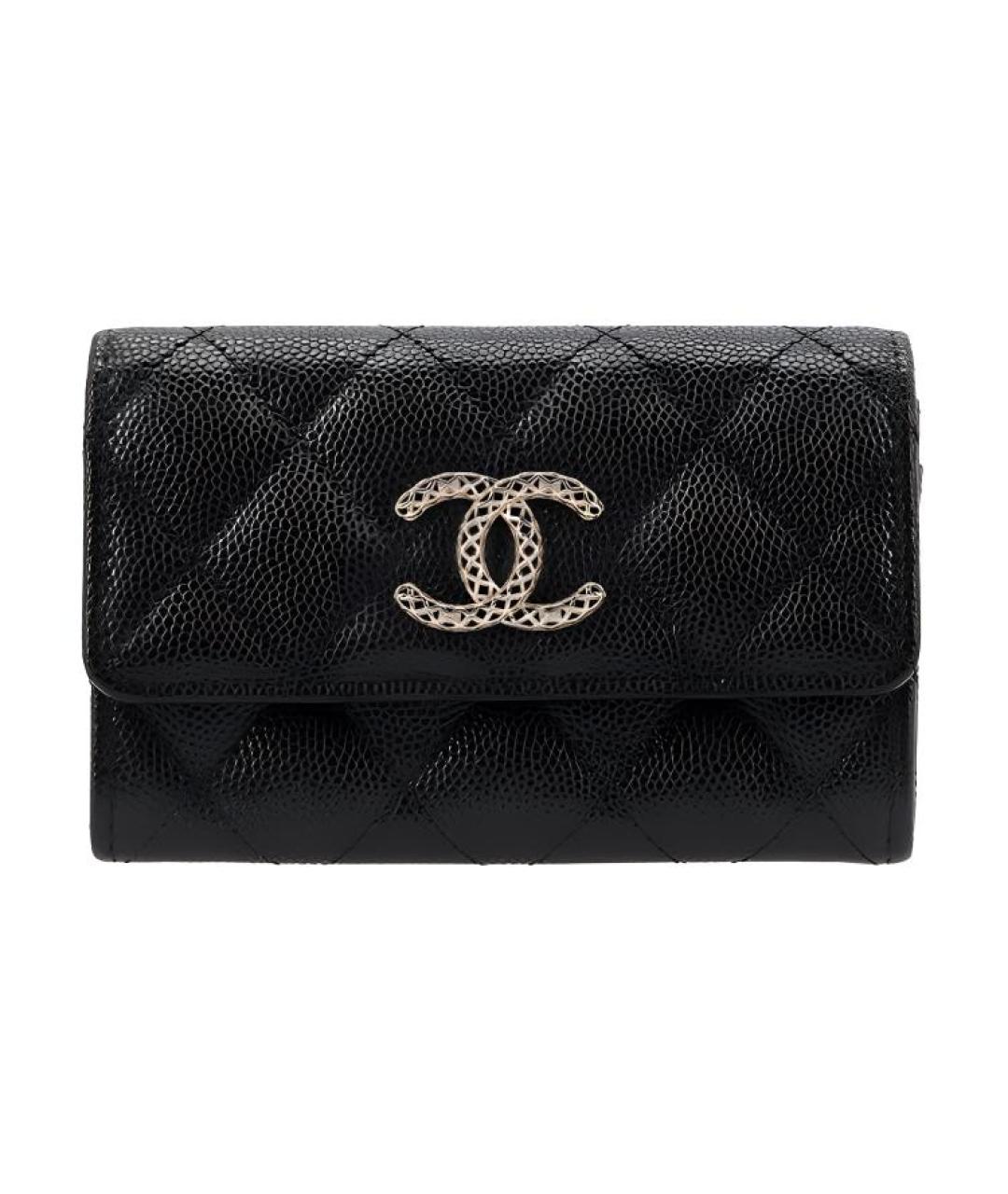 CHANEL Черный кожаный кардхолдер, фото 1