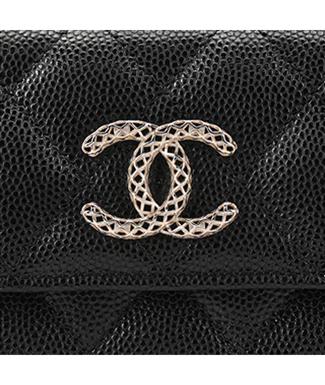 CHANEL Черный кожаный кардхолдер, фото 5