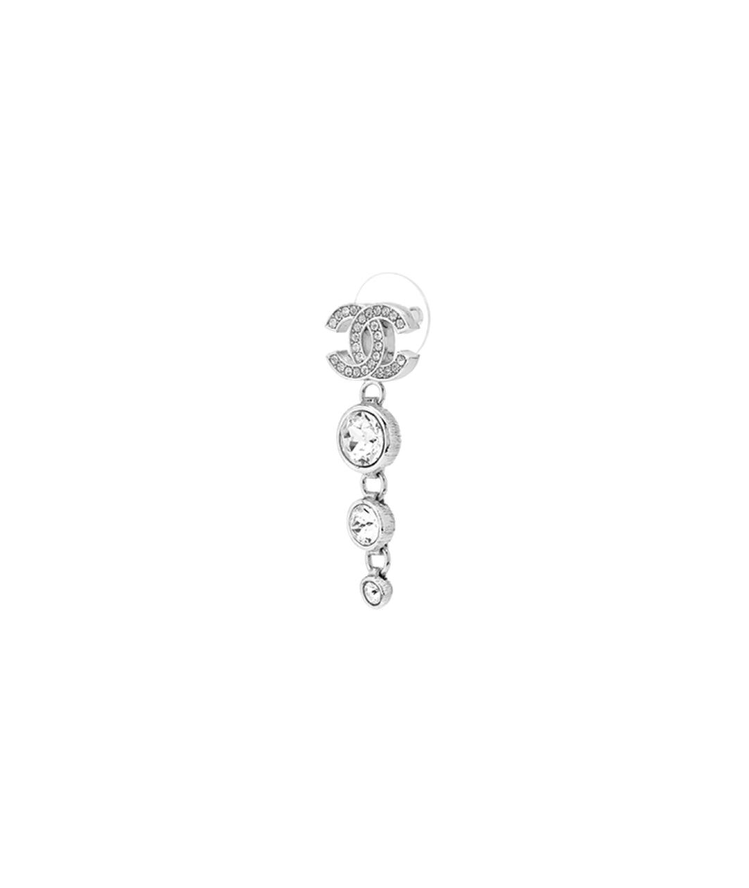 CHANEL Серебряные металлические серьги, фото 2