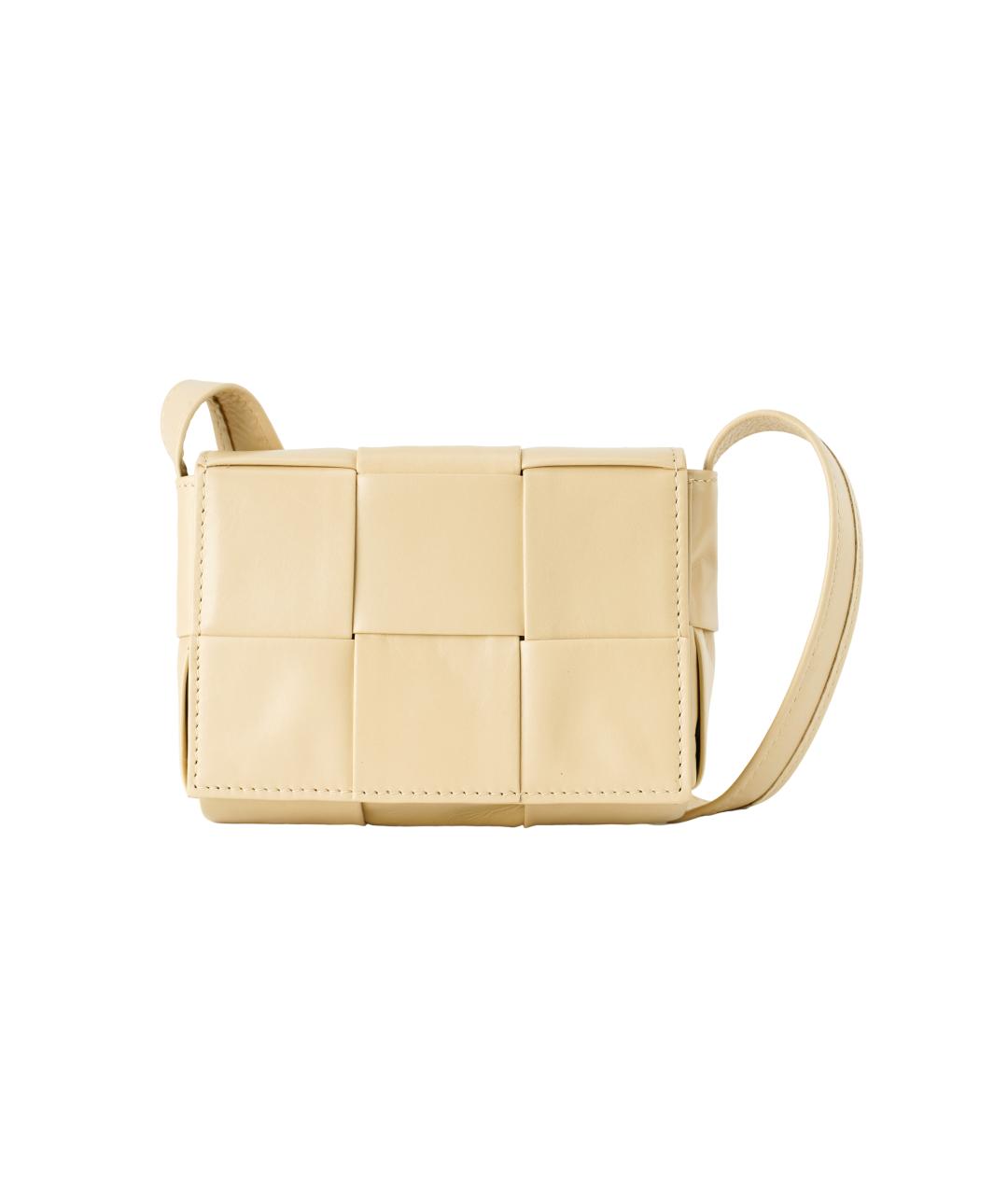 BOTTEGA VENETA Бежевая кожаная сумка на плечо, фото 2
