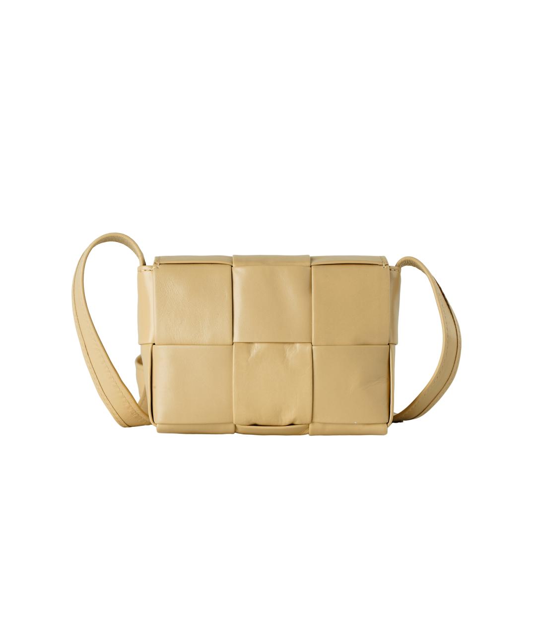 BOTTEGA VENETA Бежевая кожаная сумка на плечо, фото 5