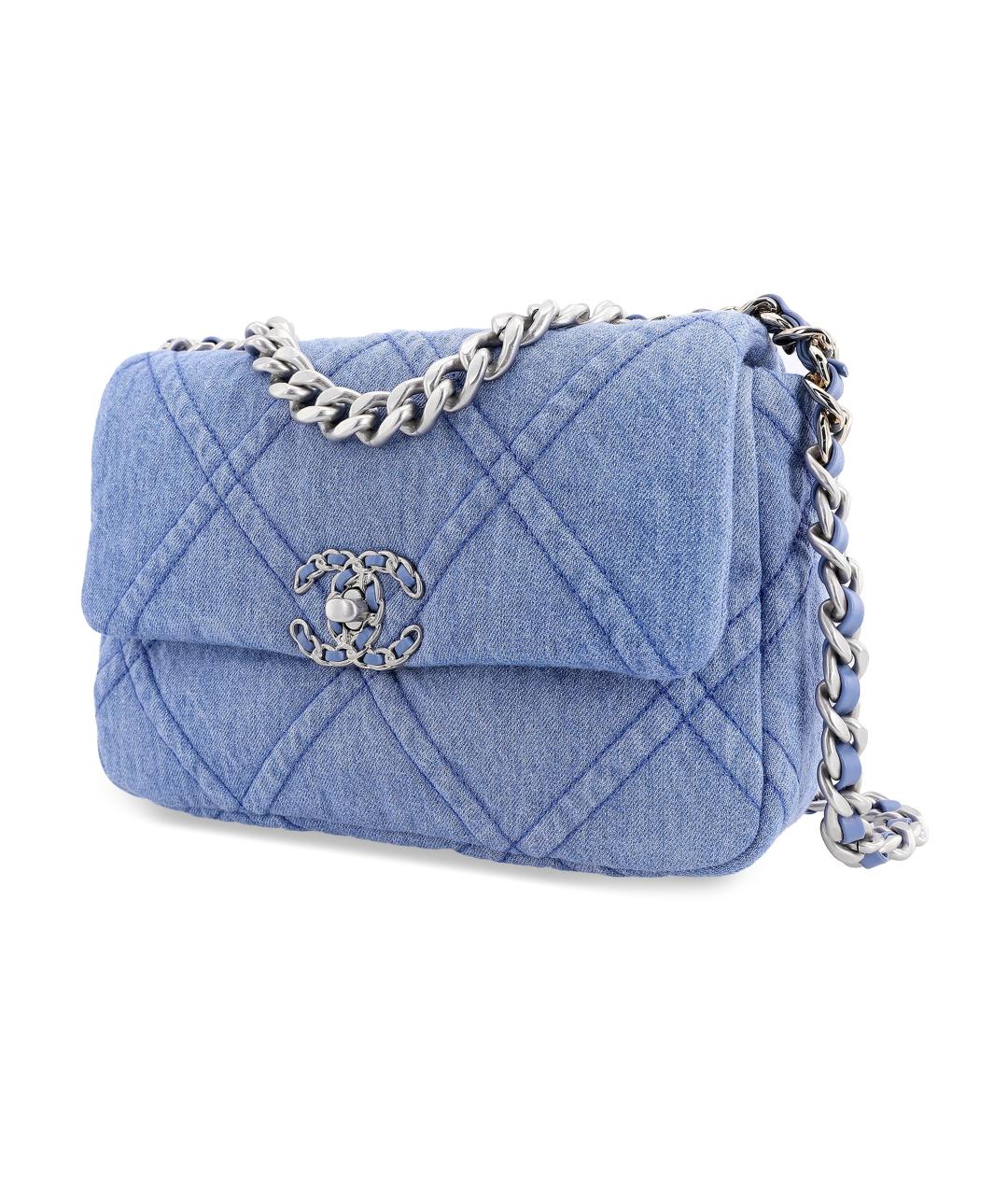CHANEL Синяя деним сумка через плечо, фото 2