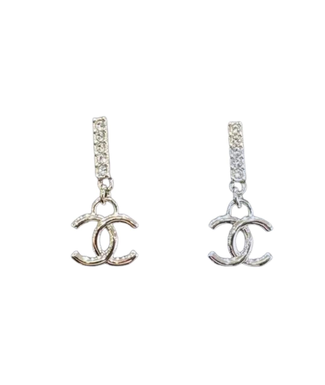 CHANEL Серебряные металлические серьги, фото 2