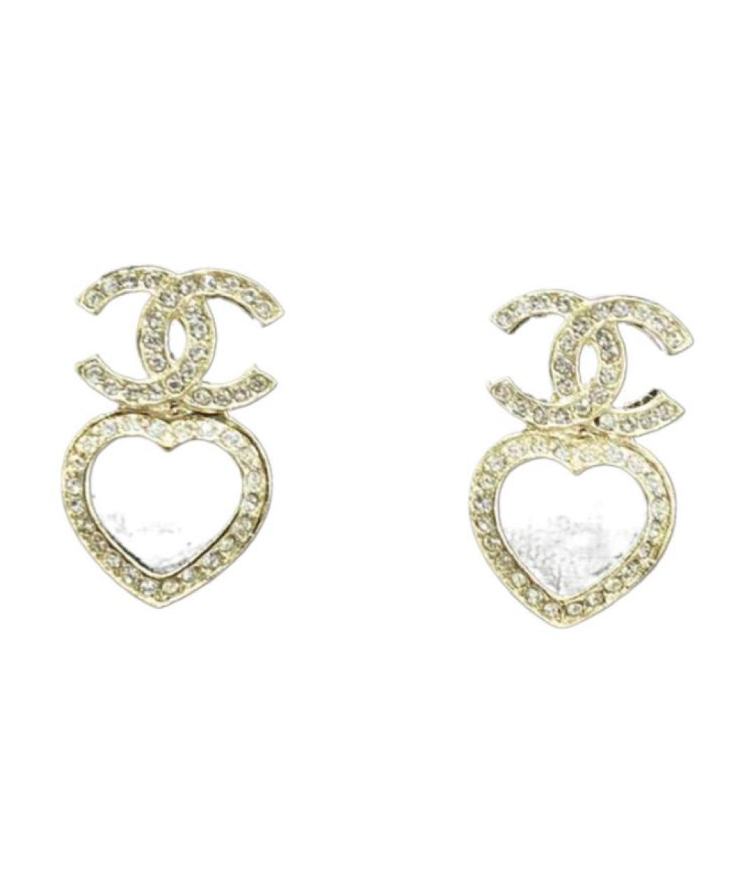 CHANEL Золотые металлические серьги, фото 1