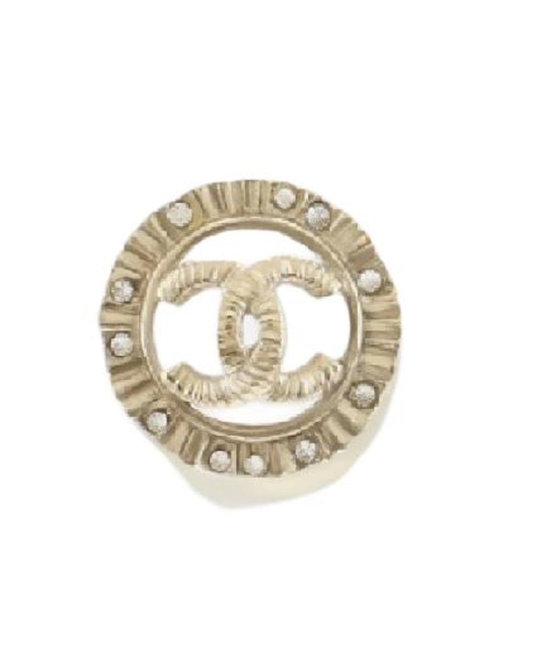 CHANEL Золотые металлические серьги, фото 3