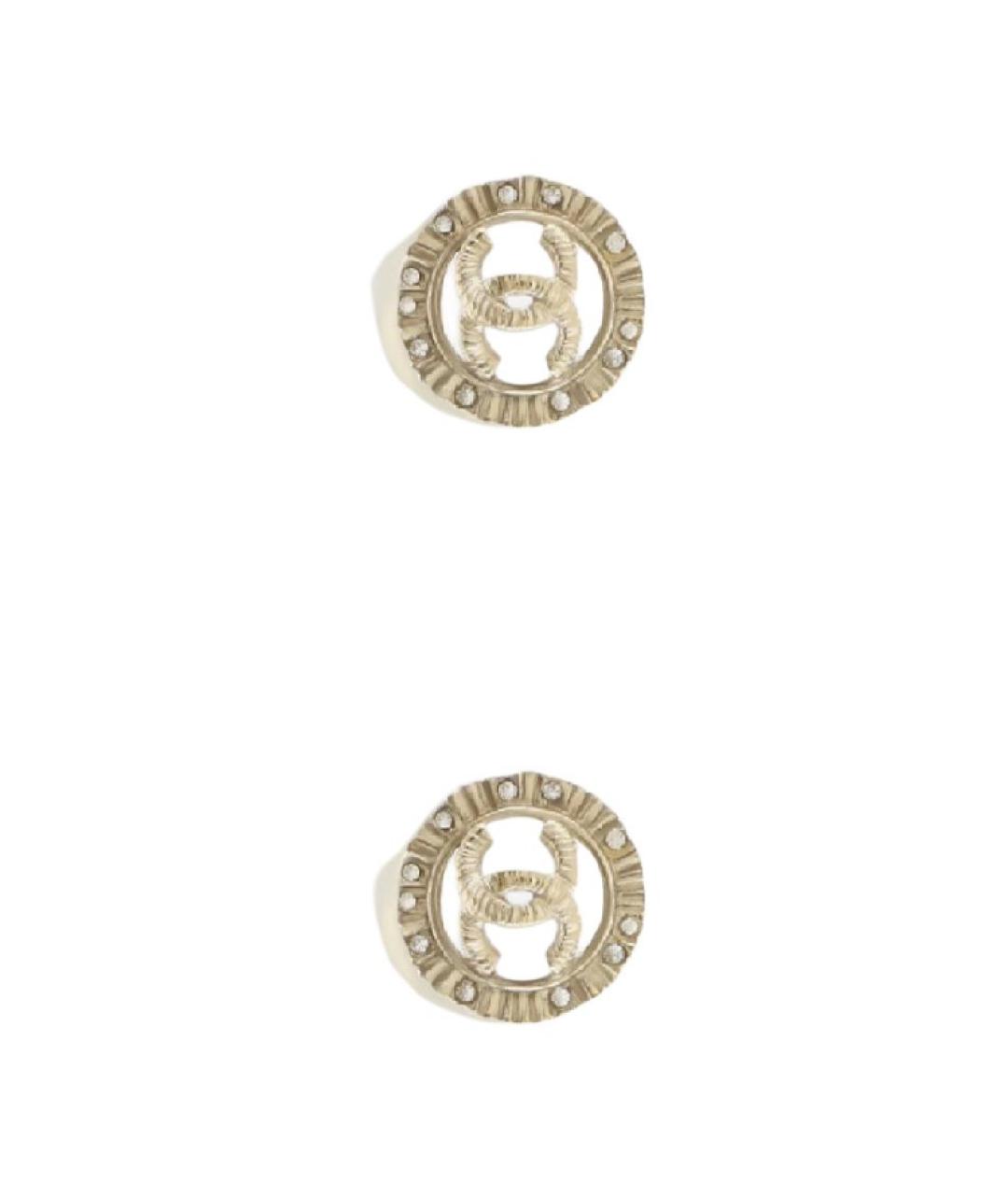 CHANEL Золотые металлические серьги, фото 2