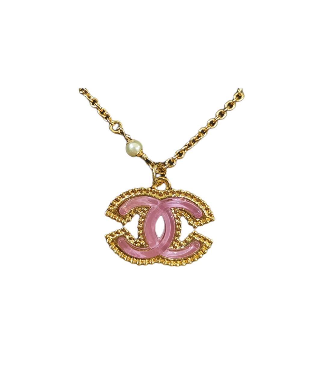 CHANEL Розовая металлическая подвеска, фото 1