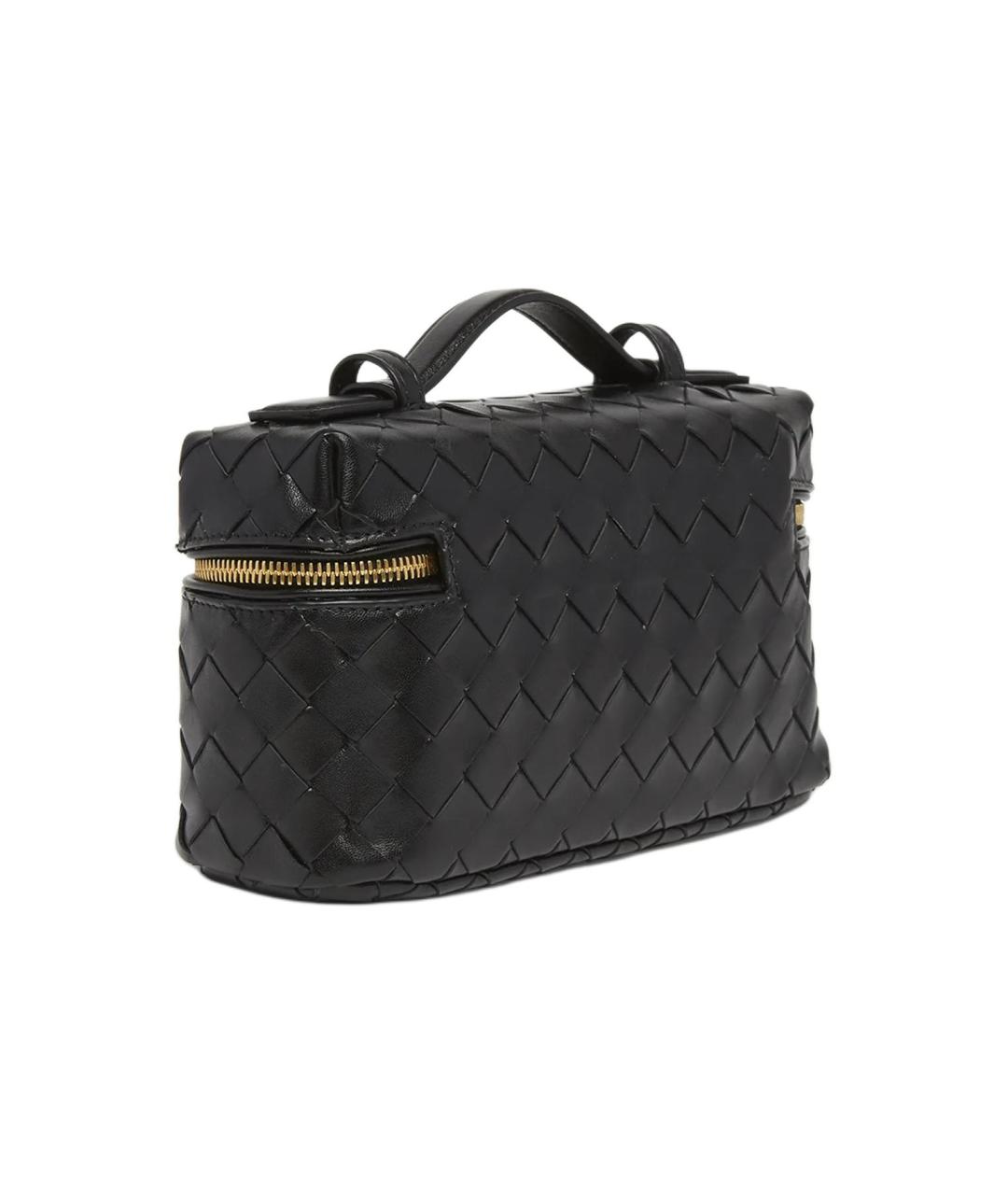 BOTTEGA VENETA Черная кожаная косметичка, фото 2