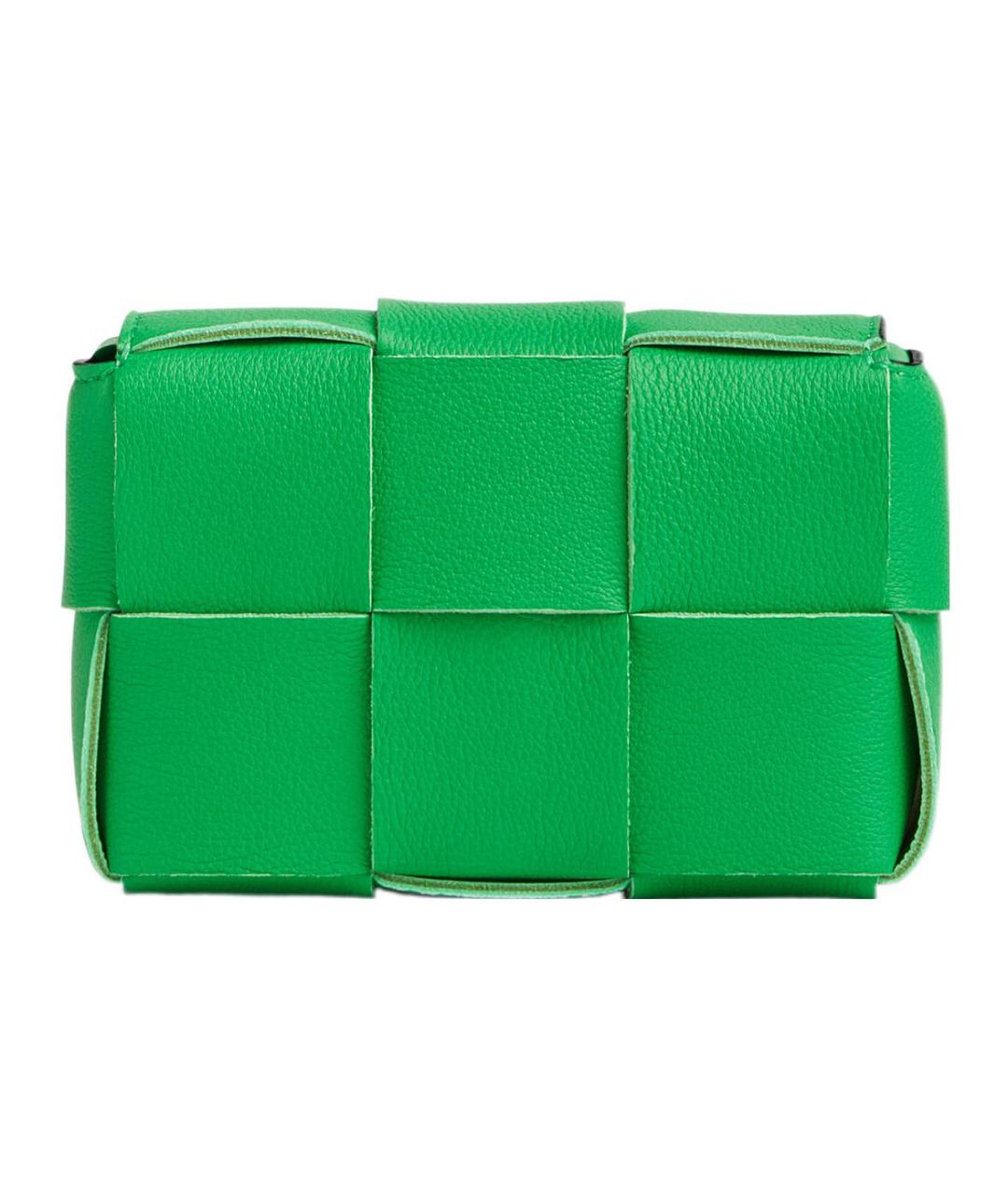BOTTEGA VENETA Зеленая кожаная сумка на плечо, фото 3
