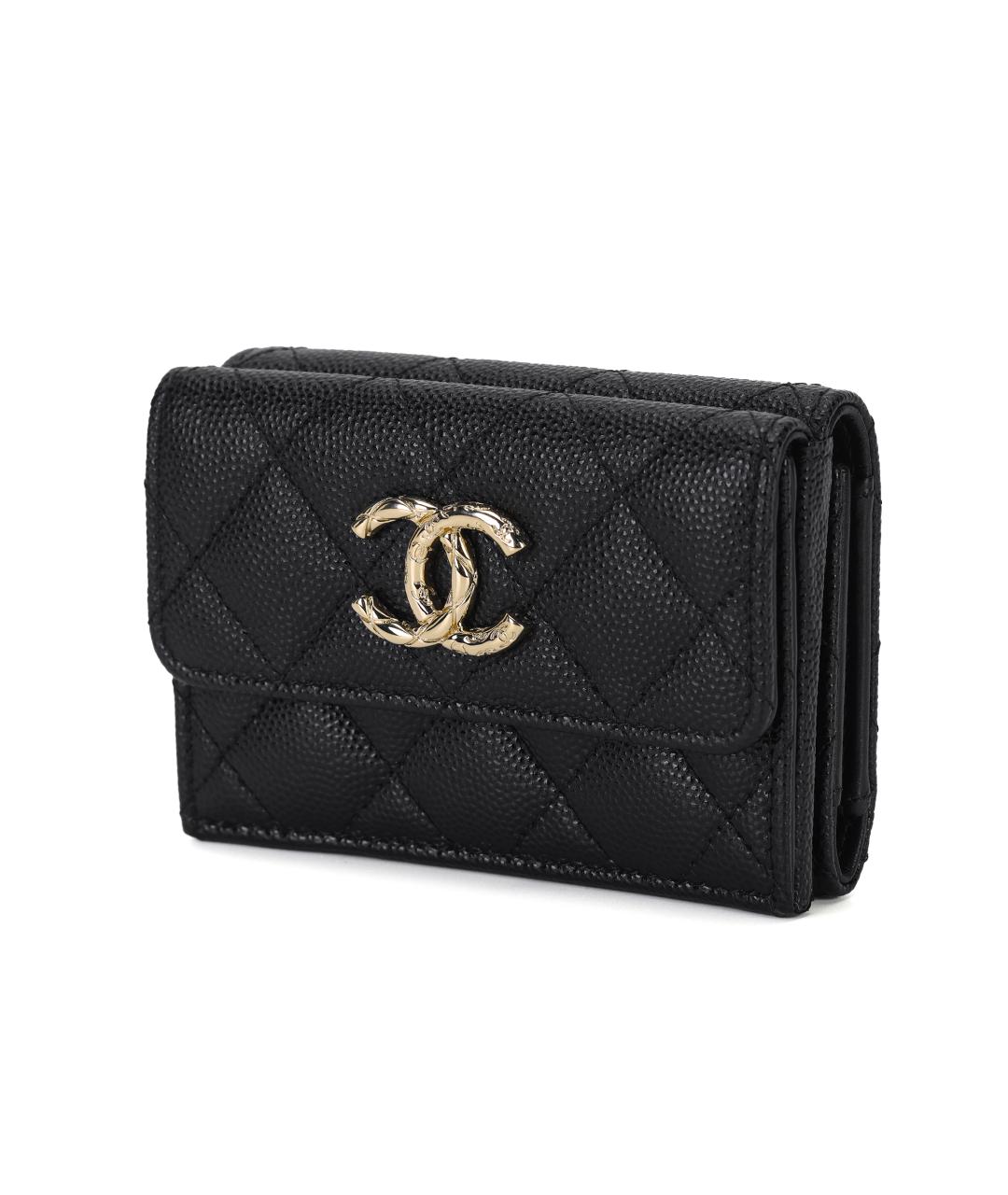 CHANEL Черный кожаный кардхолдер, фото 2