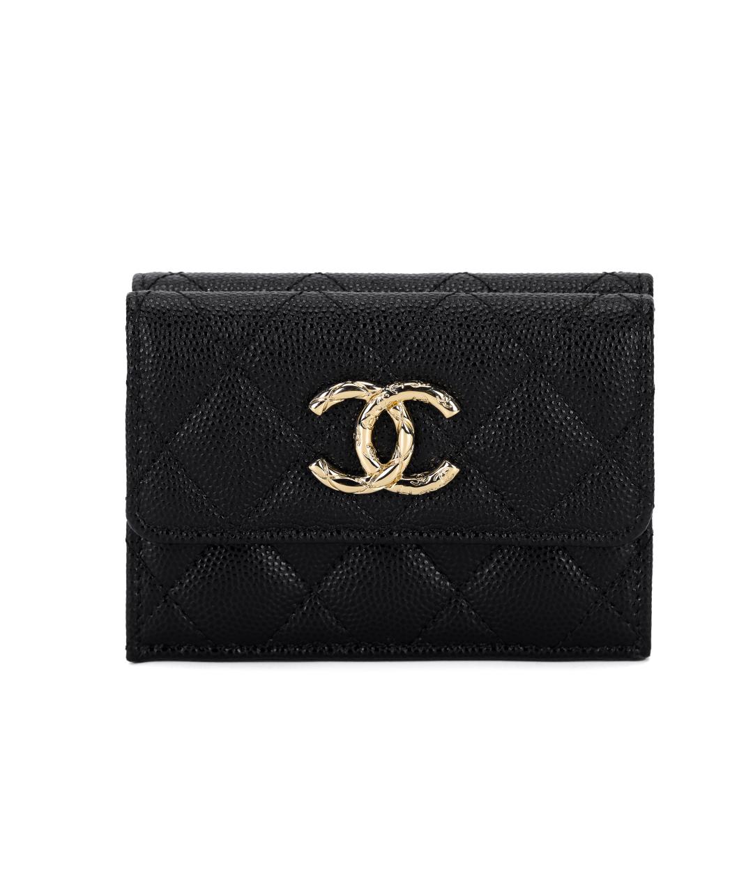 CHANEL Черный кожаный кардхолдер, фото 1