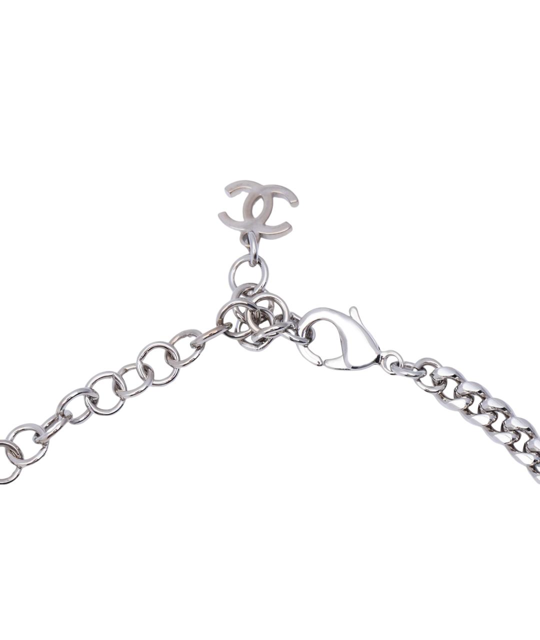 CHANEL Серебряная металлическая цепочка, фото 3