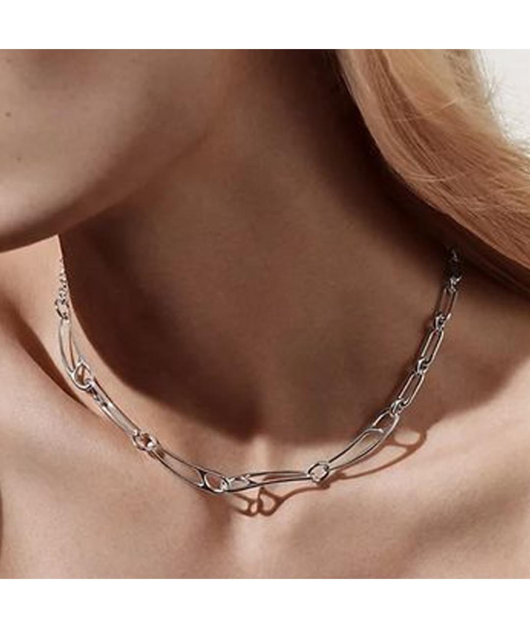 HERMES Серебряная металлическая цепочка, фото 3