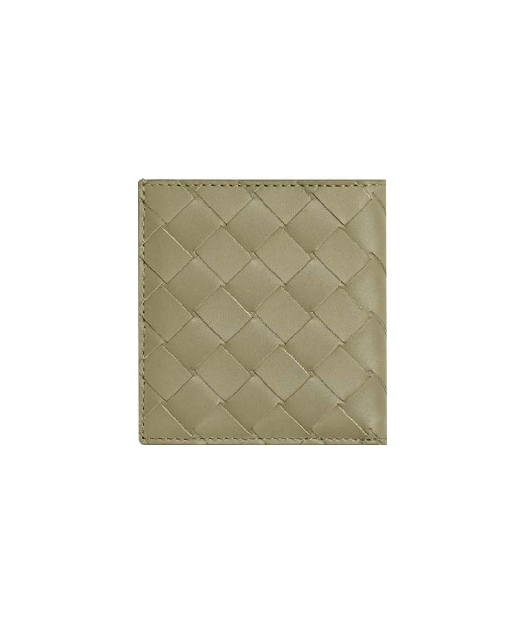 BOTTEGA VENETA Бежевый кожаный кошелек, фото 2