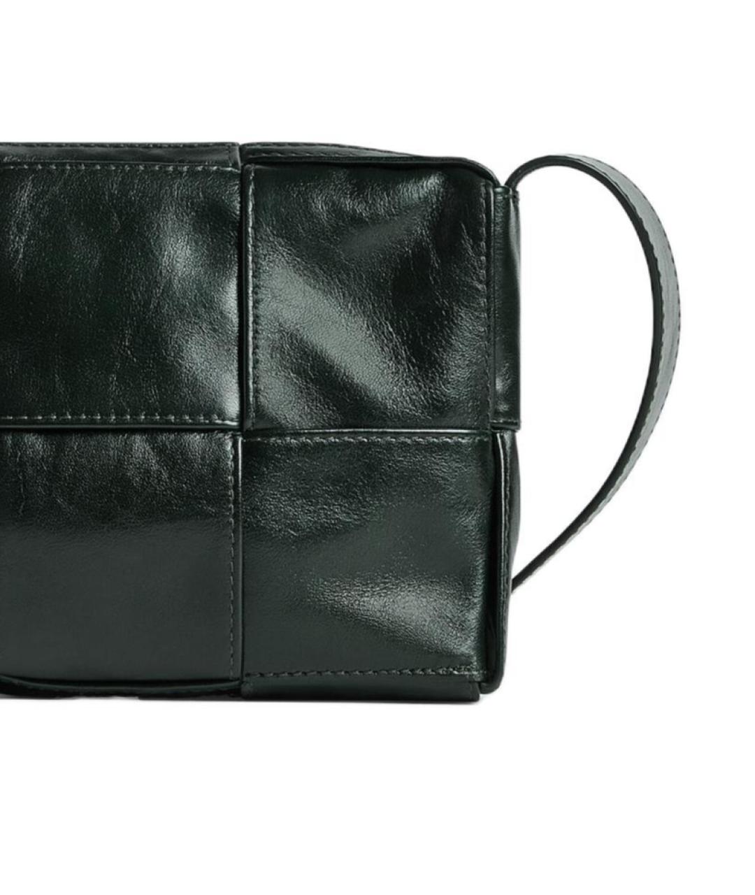 BOTTEGA VENETA Черная кожаная сумка на плечо, фото 4