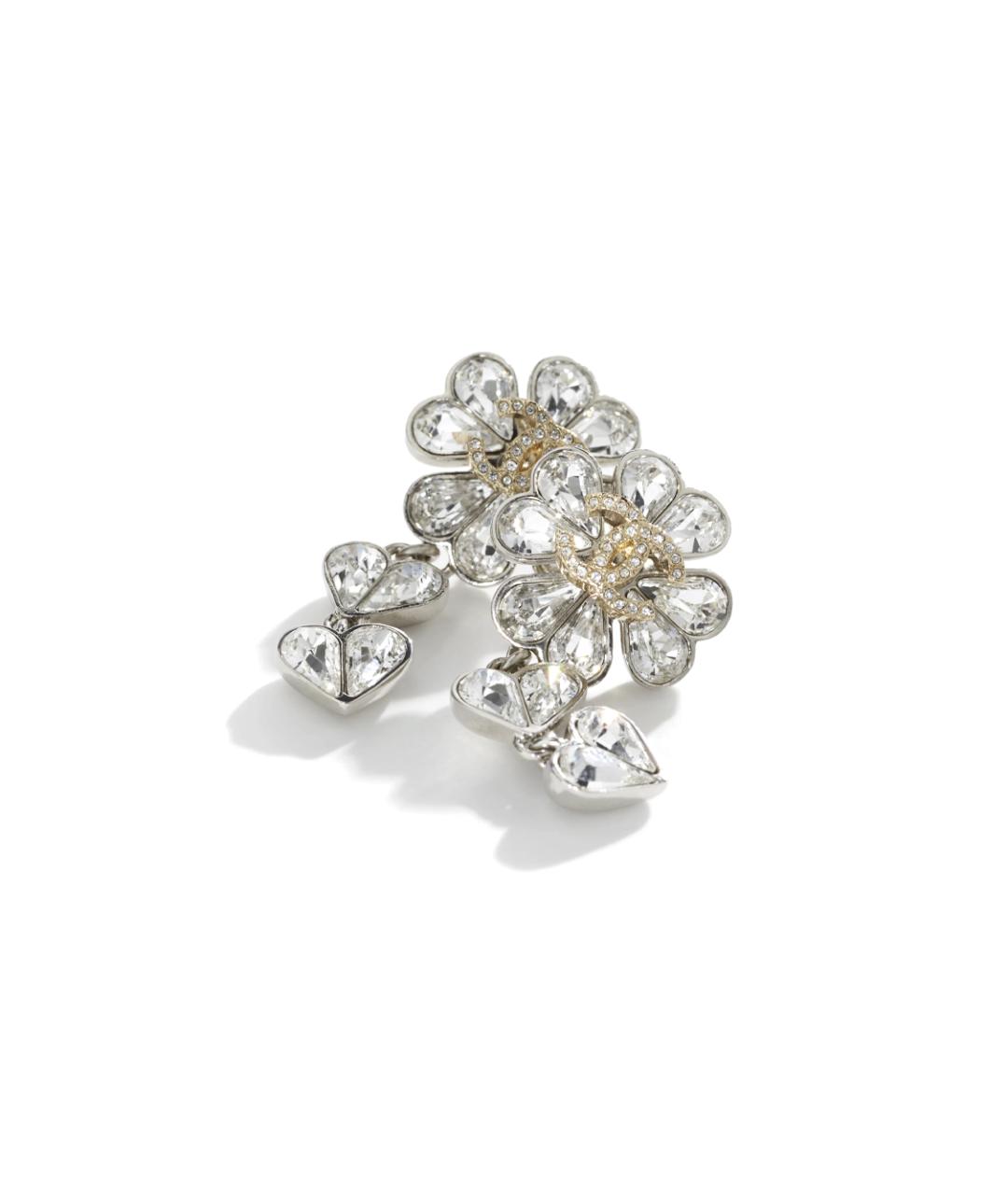 CHANEL Серебряные металлические серьги, фото 2