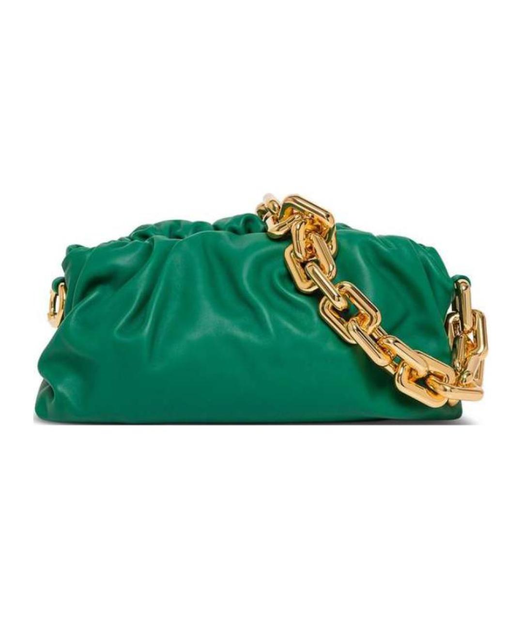 BOTTEGA VENETA Зеленая кожаная сумка через плечо, фото 5