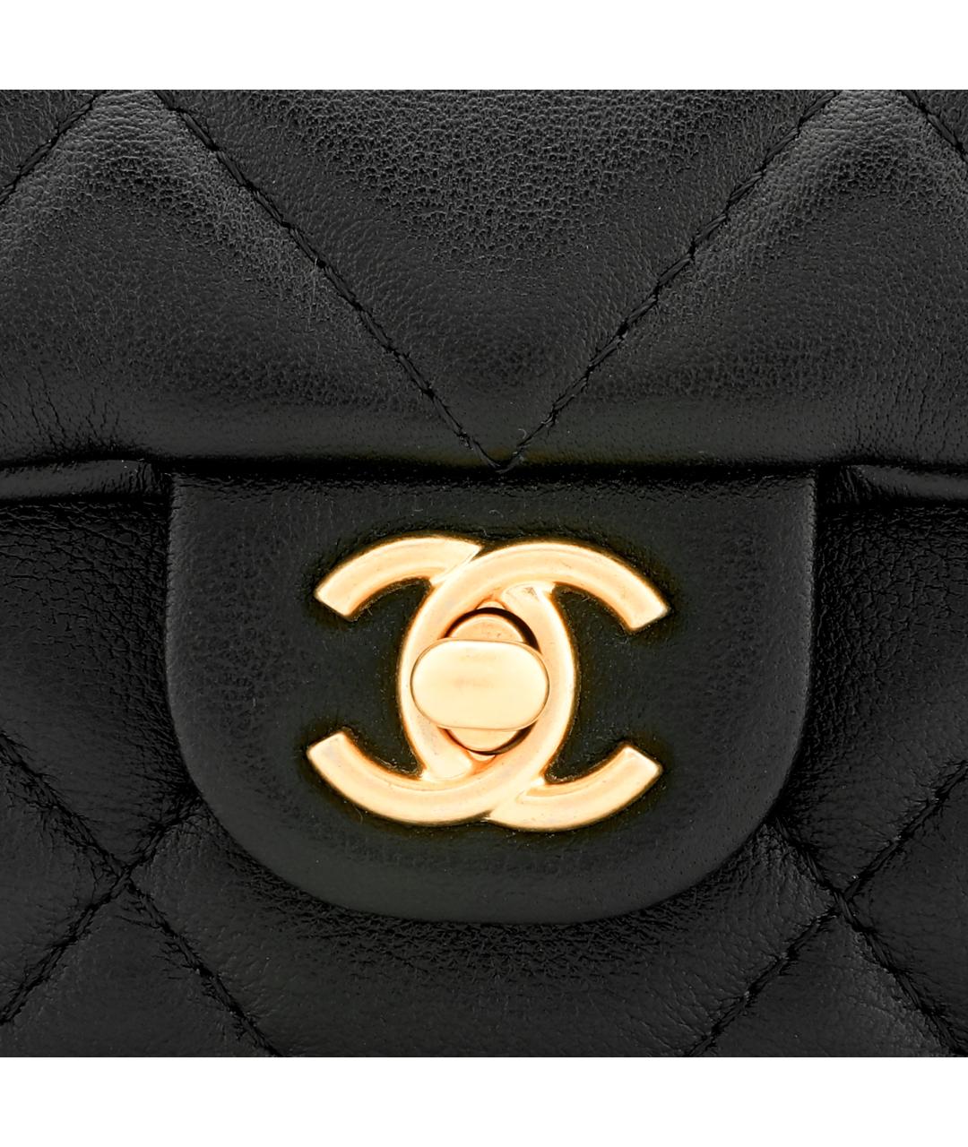 CHANEL Черный кожаный кардхолдер, фото 4