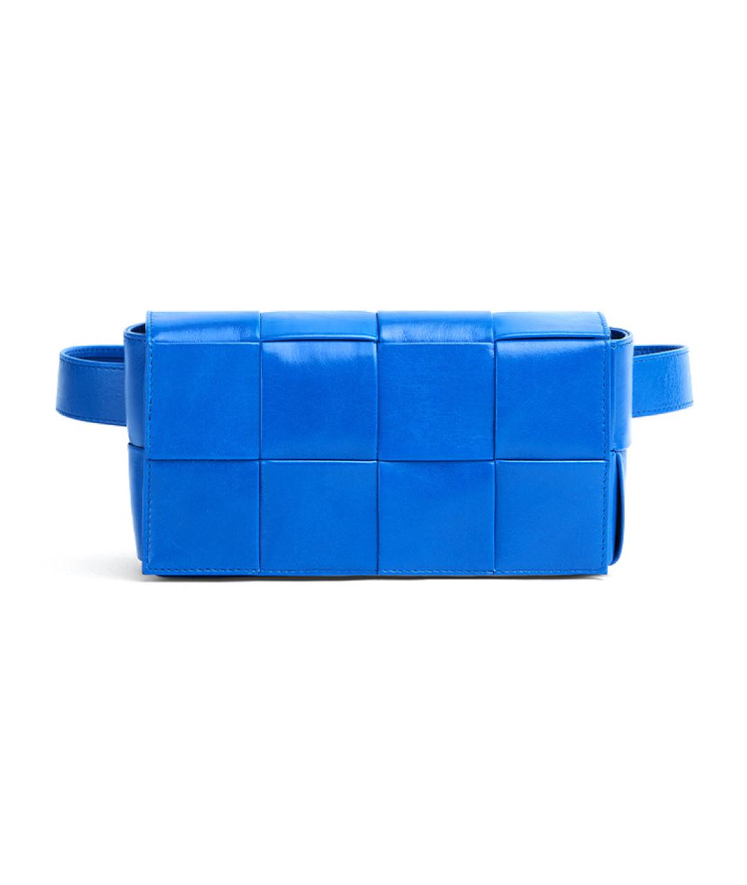 BOTTEGA VENETA Синяя кожаная сумка на плечо, фото 1