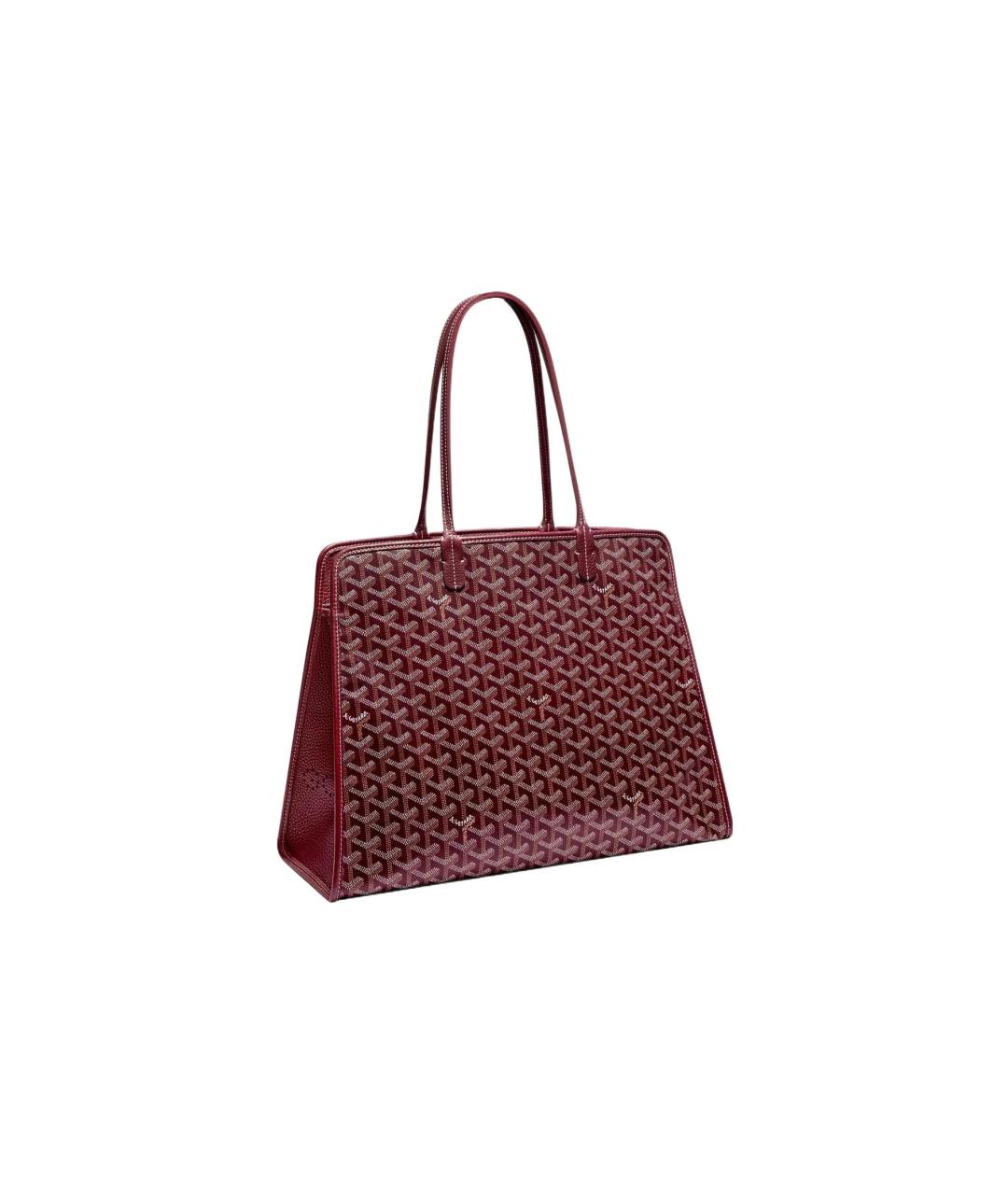 GOYARD Бордовая кожаная сумка через плечо, фото 1
