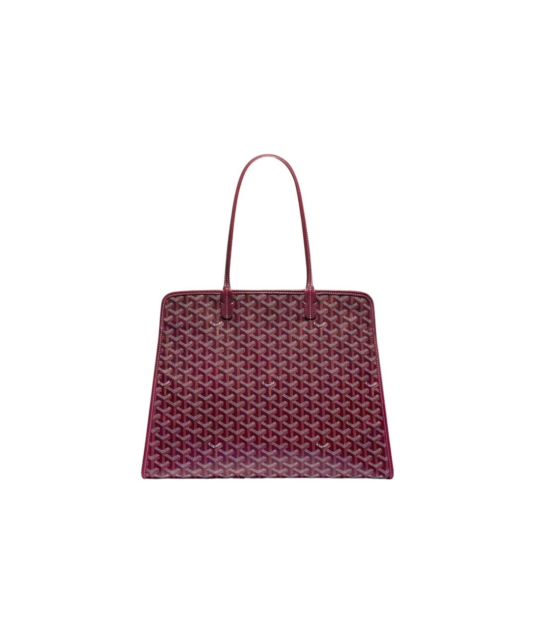 GOYARD Бордовая кожаная сумка через плечо, фото 2