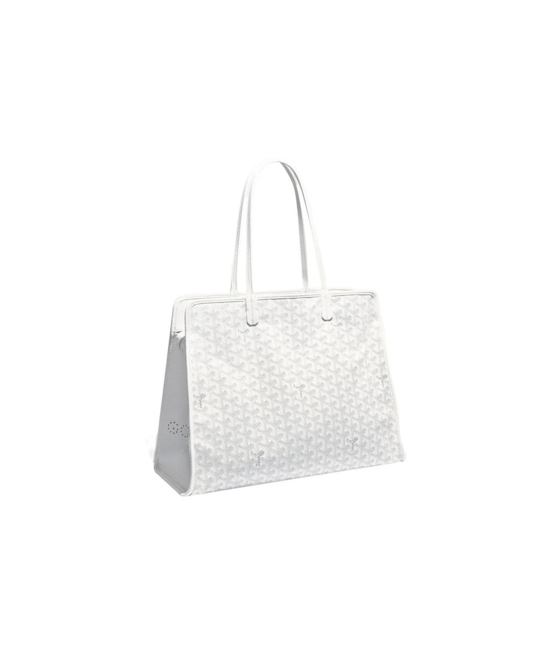 GOYARD Белая кожаная сумка через плечо, фото 3