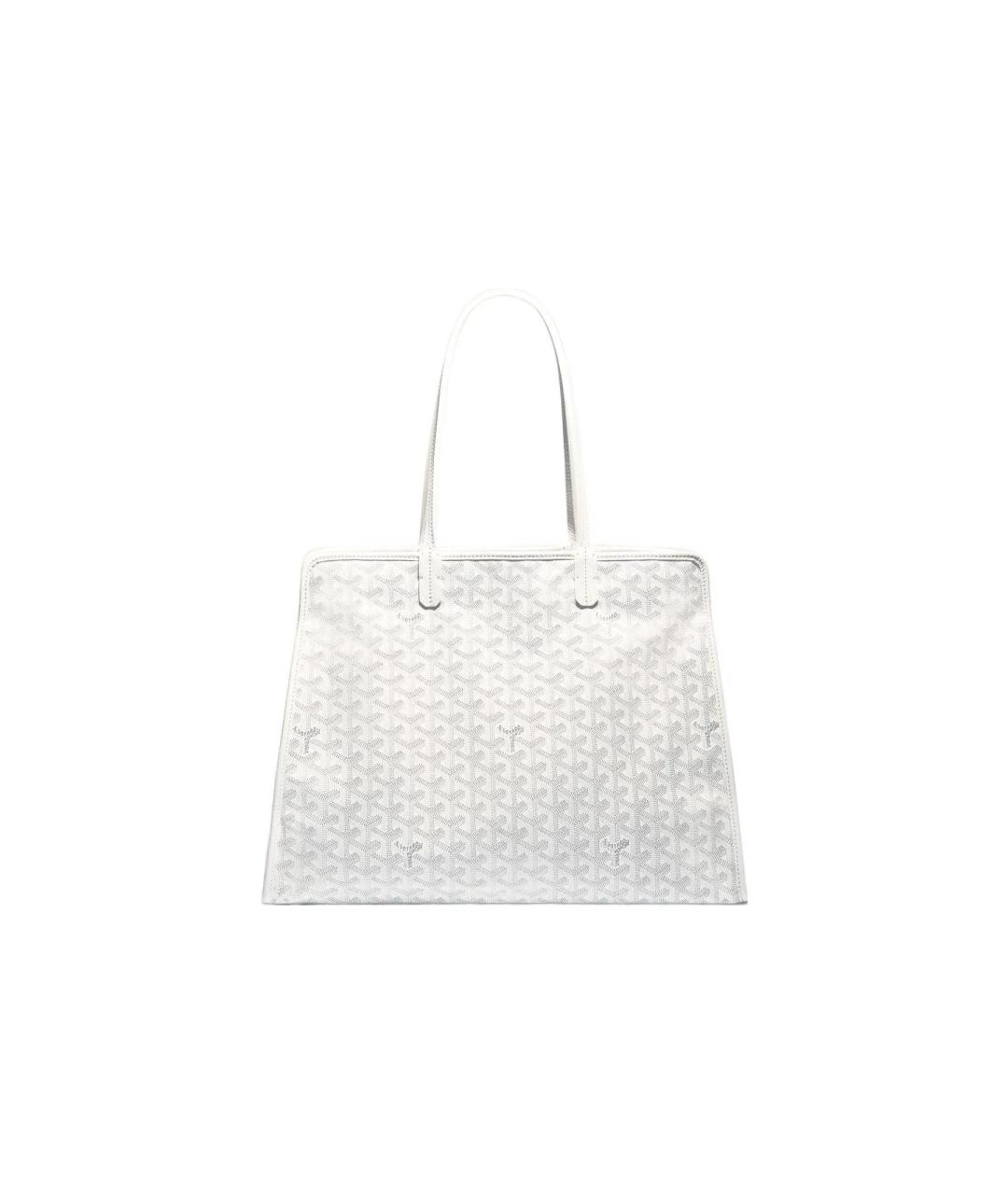 GOYARD Белая кожаная сумка через плечо, фото 4
