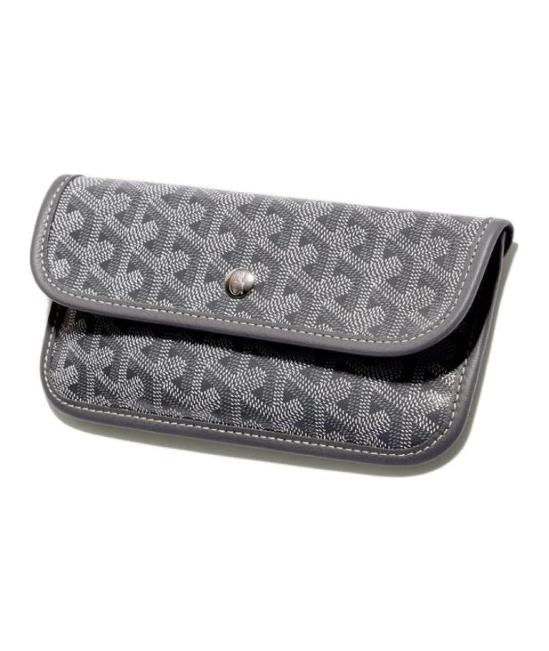 GOYARD Серая кожаная сумка через плечо, фото 5