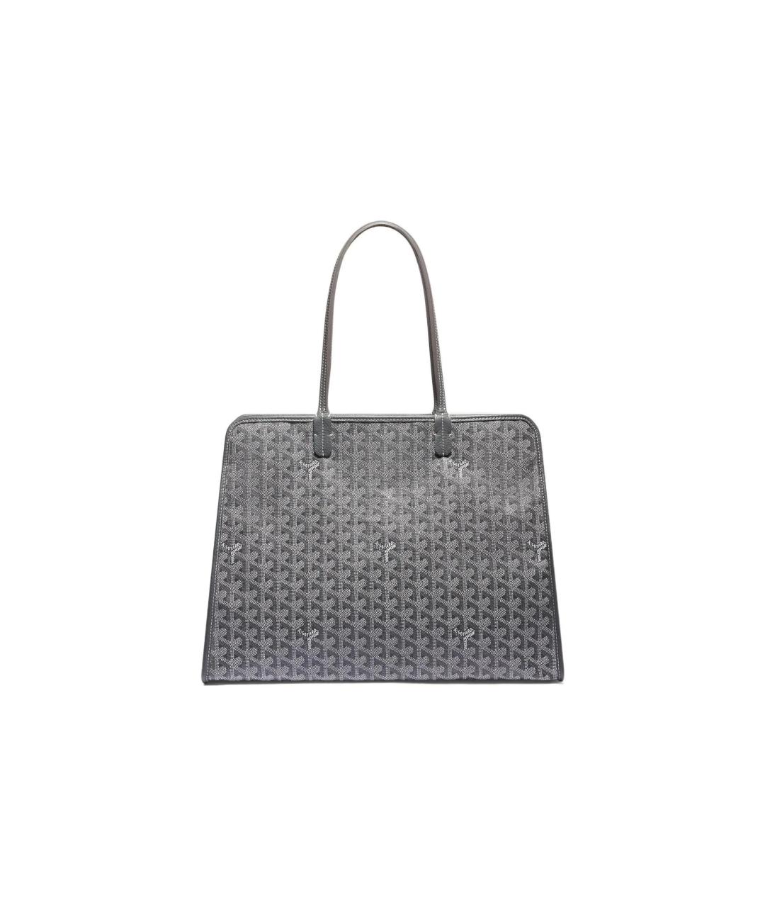 GOYARD Серая кожаная сумка через плечо, фото 2