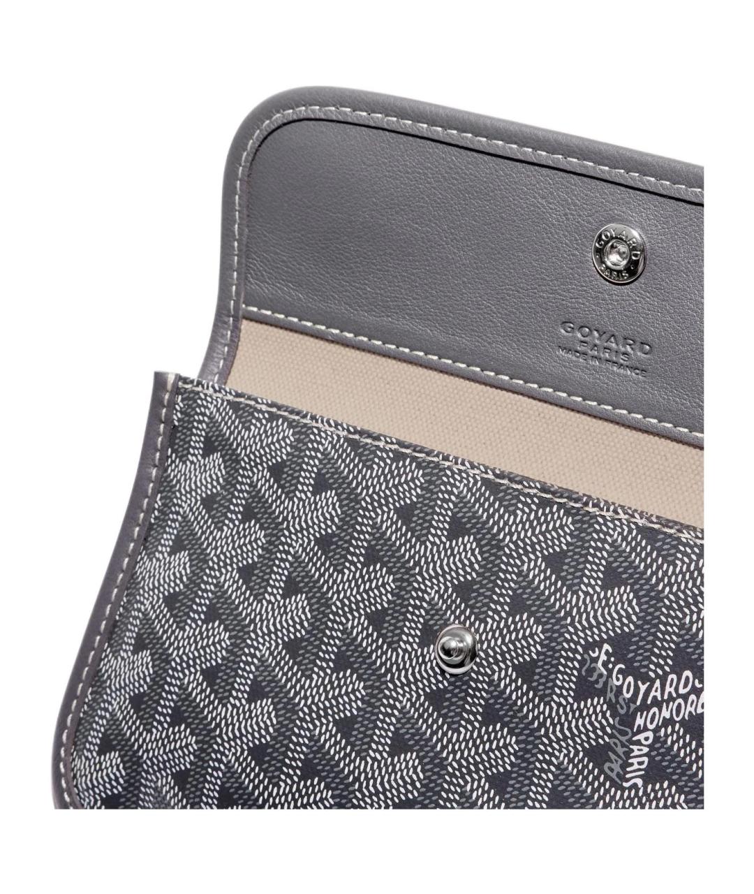 GOYARD Серая кожаная сумка через плечо, фото 6