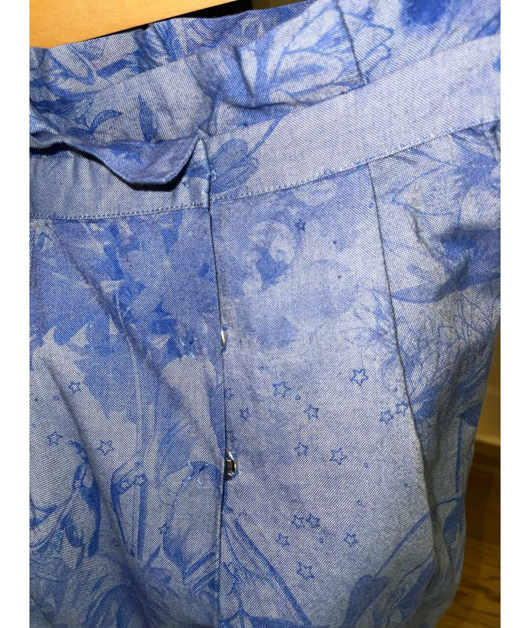 PAUL BY PAUL SMITH Синяя хлопковая юбка миди, фото 4