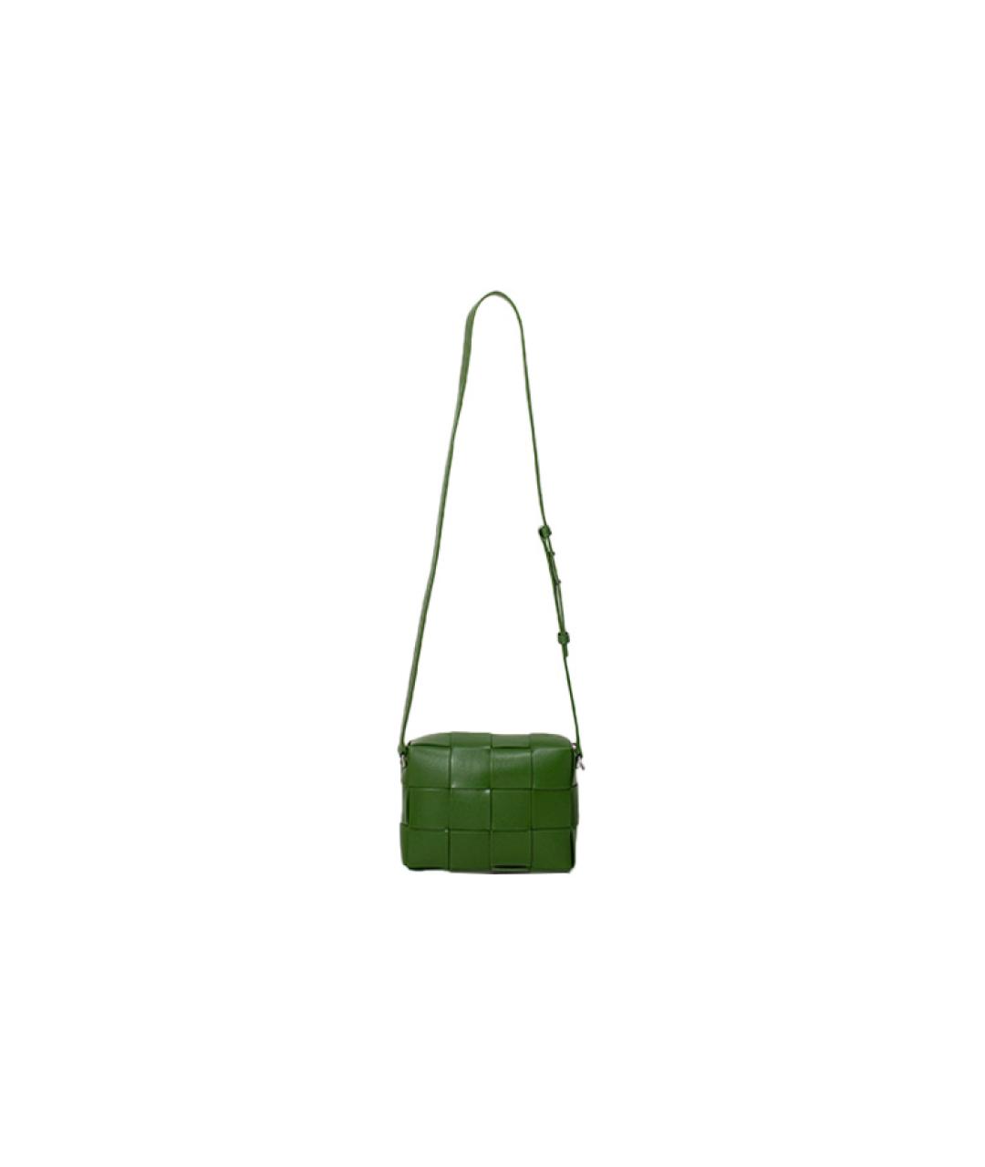 BOTTEGA VENETA Зеленая кожаная сумка на плечо, фото 2