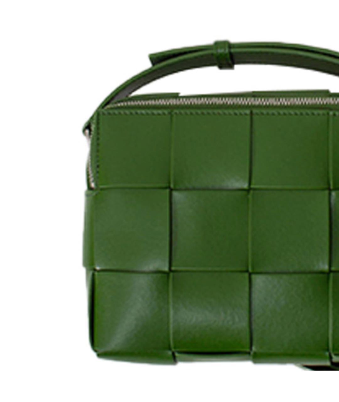 BOTTEGA VENETA Зеленая кожаная сумка на плечо, фото 5