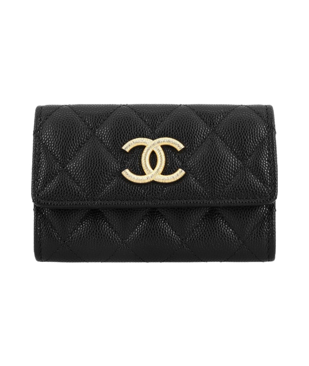 CHANEL Черный кожаный кардхолдер, фото 1