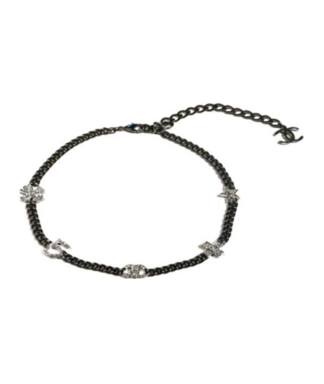 CHANEL Черная металлическая цепочка, фото 2