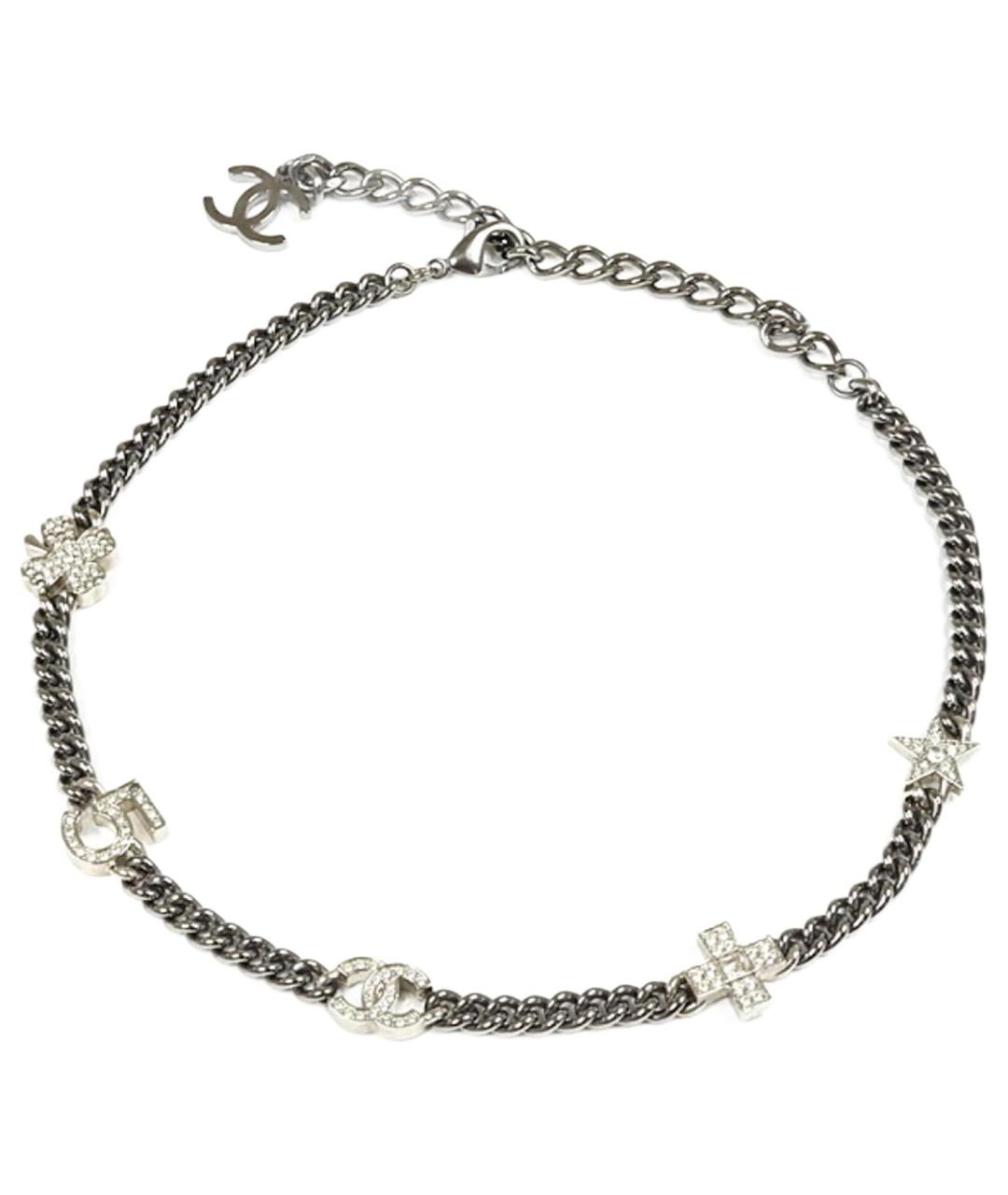 CHANEL Черная металлическая цепочка, фото 1