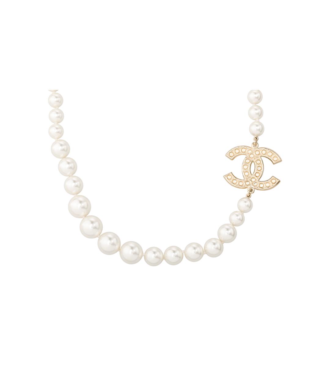 CHANEL Белая металлическая цепочка, фото 3