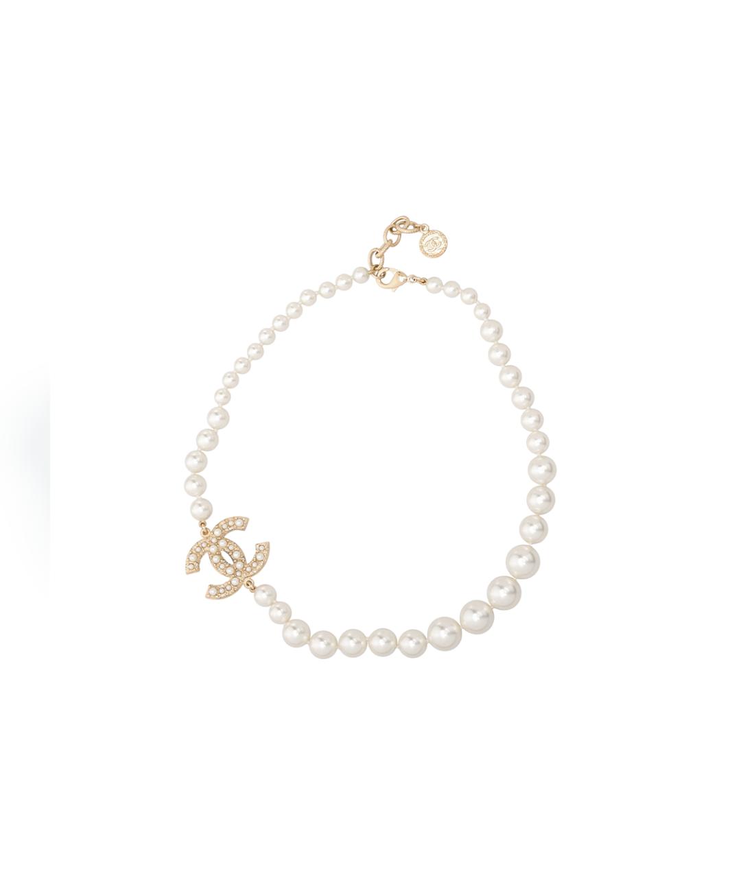 CHANEL Белая металлическая цепочка, фото 1