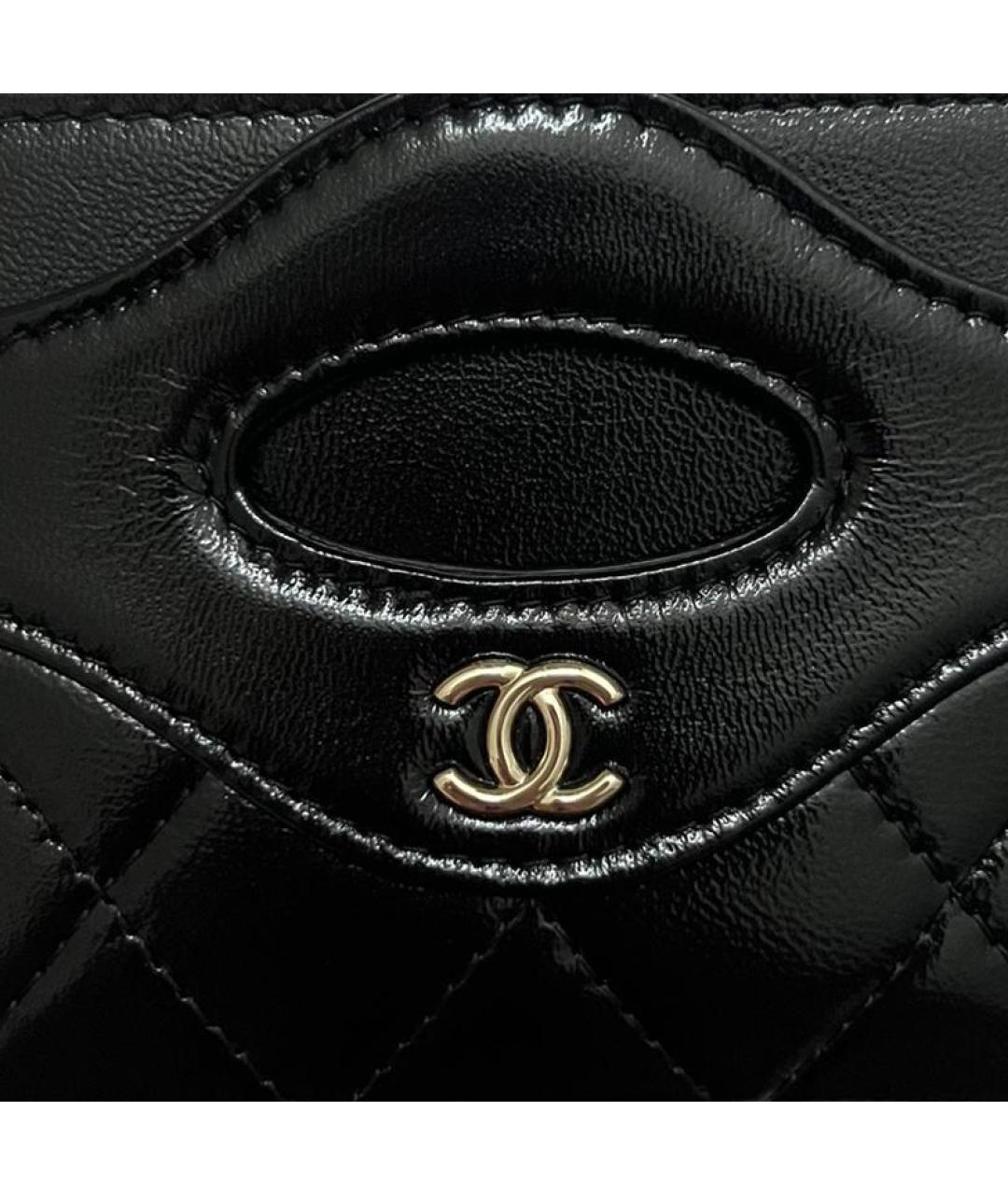 CHANEL Черный кожаный кардхолдер, фото 4