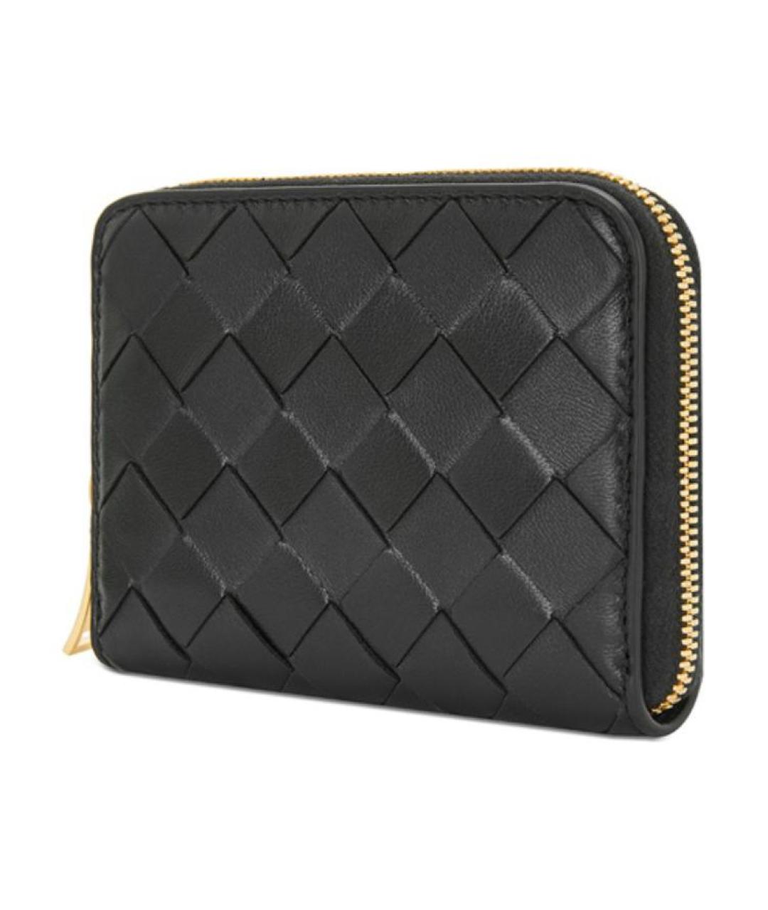 BOTTEGA VENETA Черный кожаный кошелек, фото 2