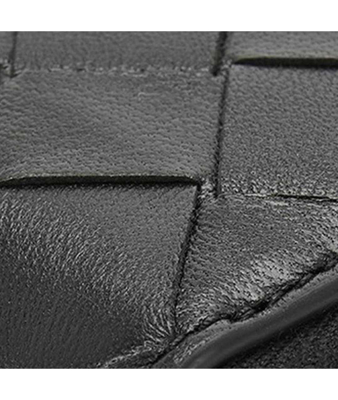 BOTTEGA VENETA Черный кожаный кошелек, фото 5