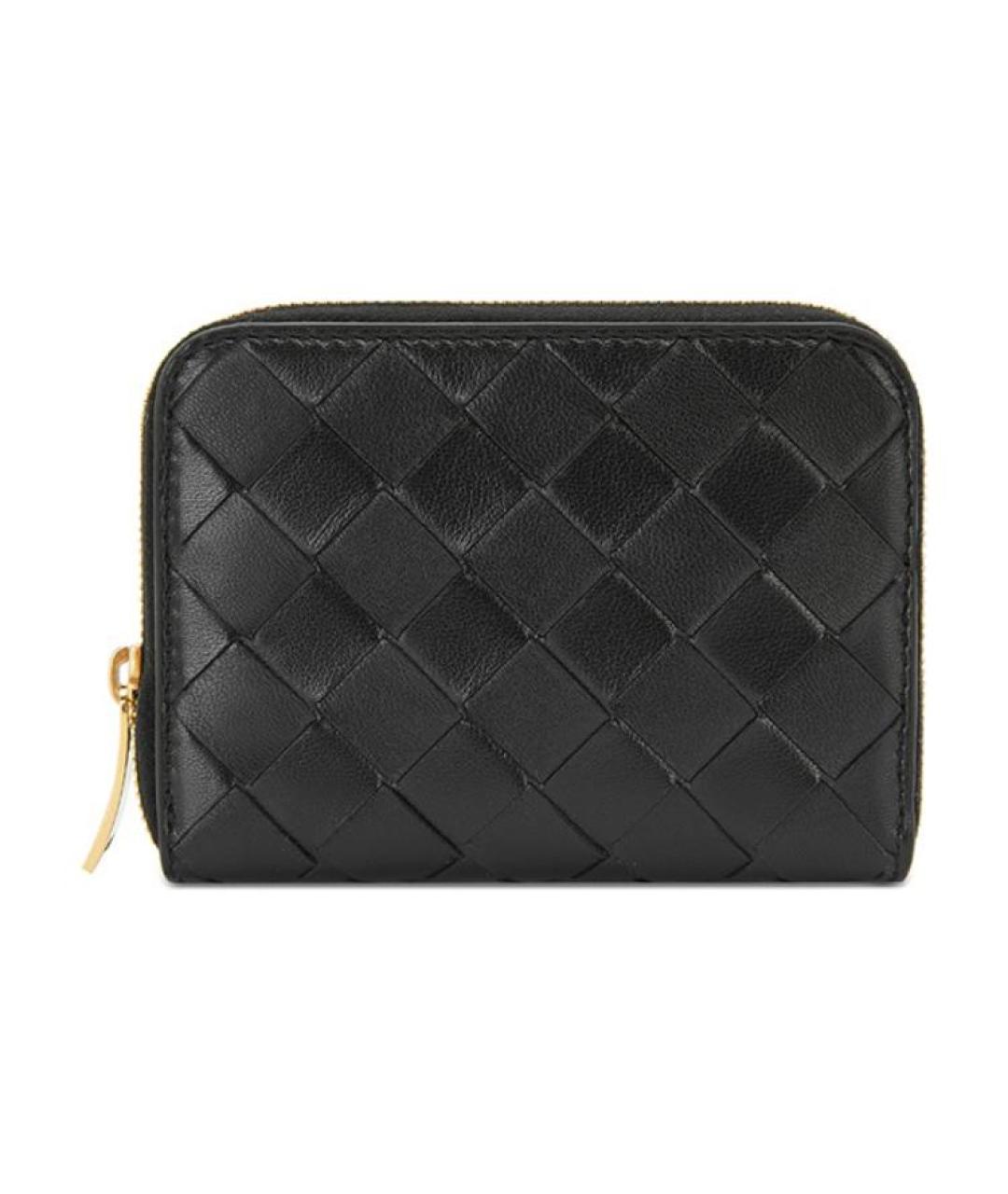 BOTTEGA VENETA Черный кожаный кошелек, фото 1