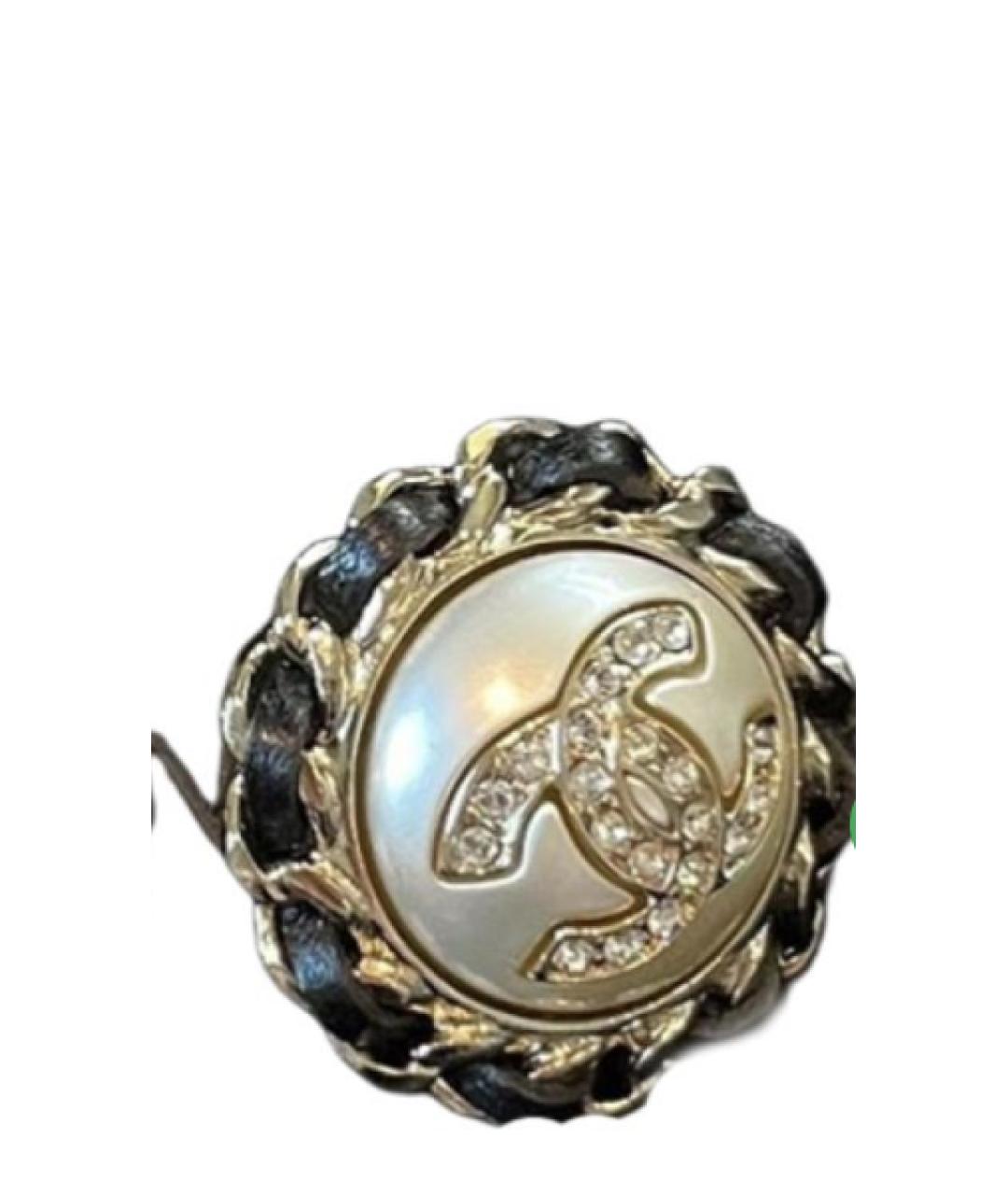 CHANEL Золотые металлические серьги, фото 2