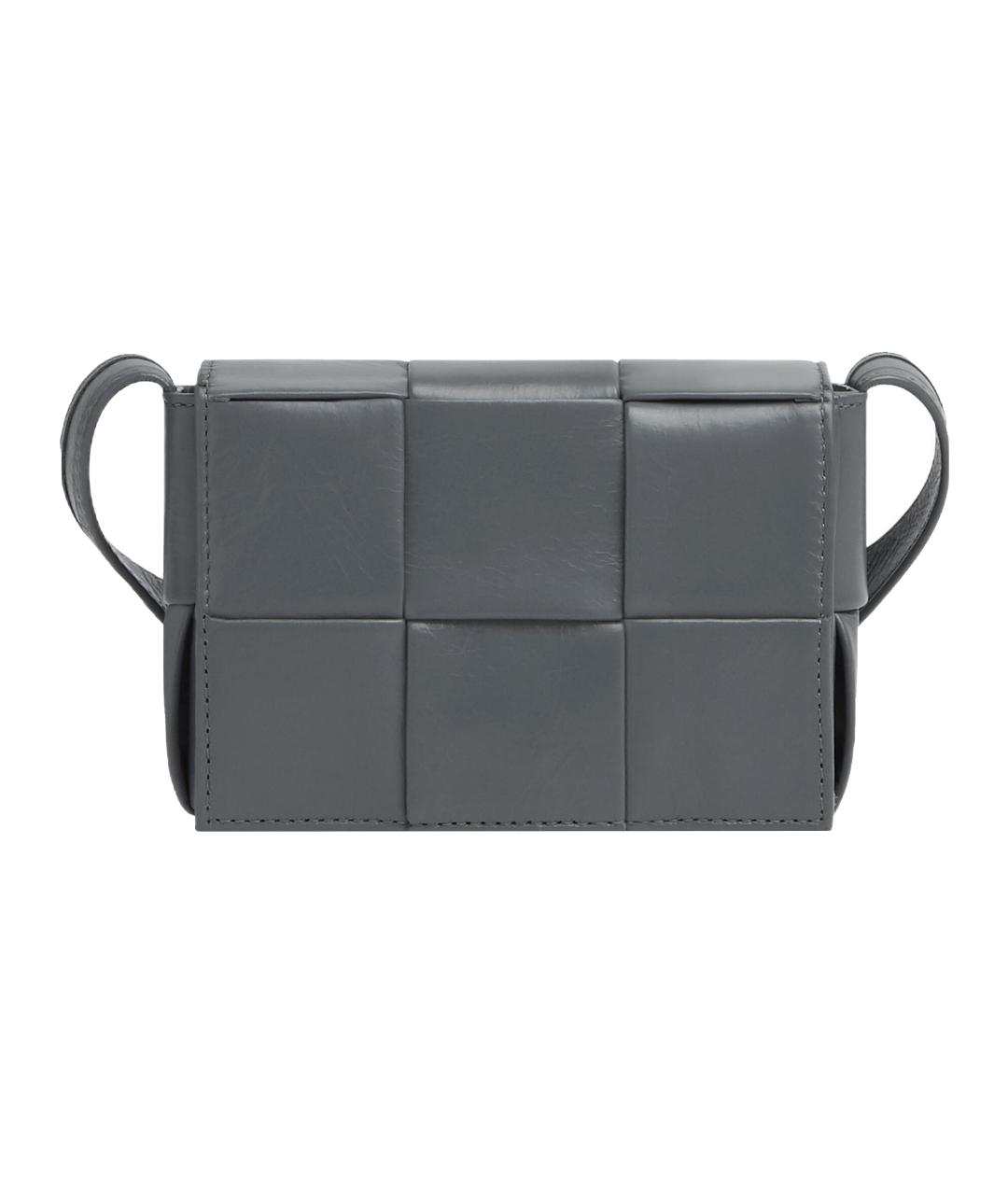BOTTEGA VENETA Серая кожаная сумка на плечо, фото 1