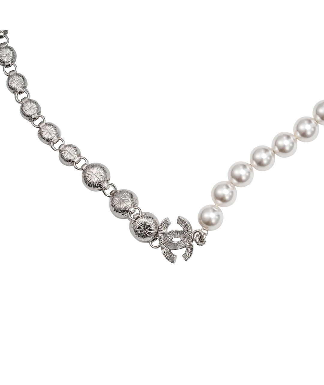 CHANEL Серебряная металлическая цепочка, фото 2